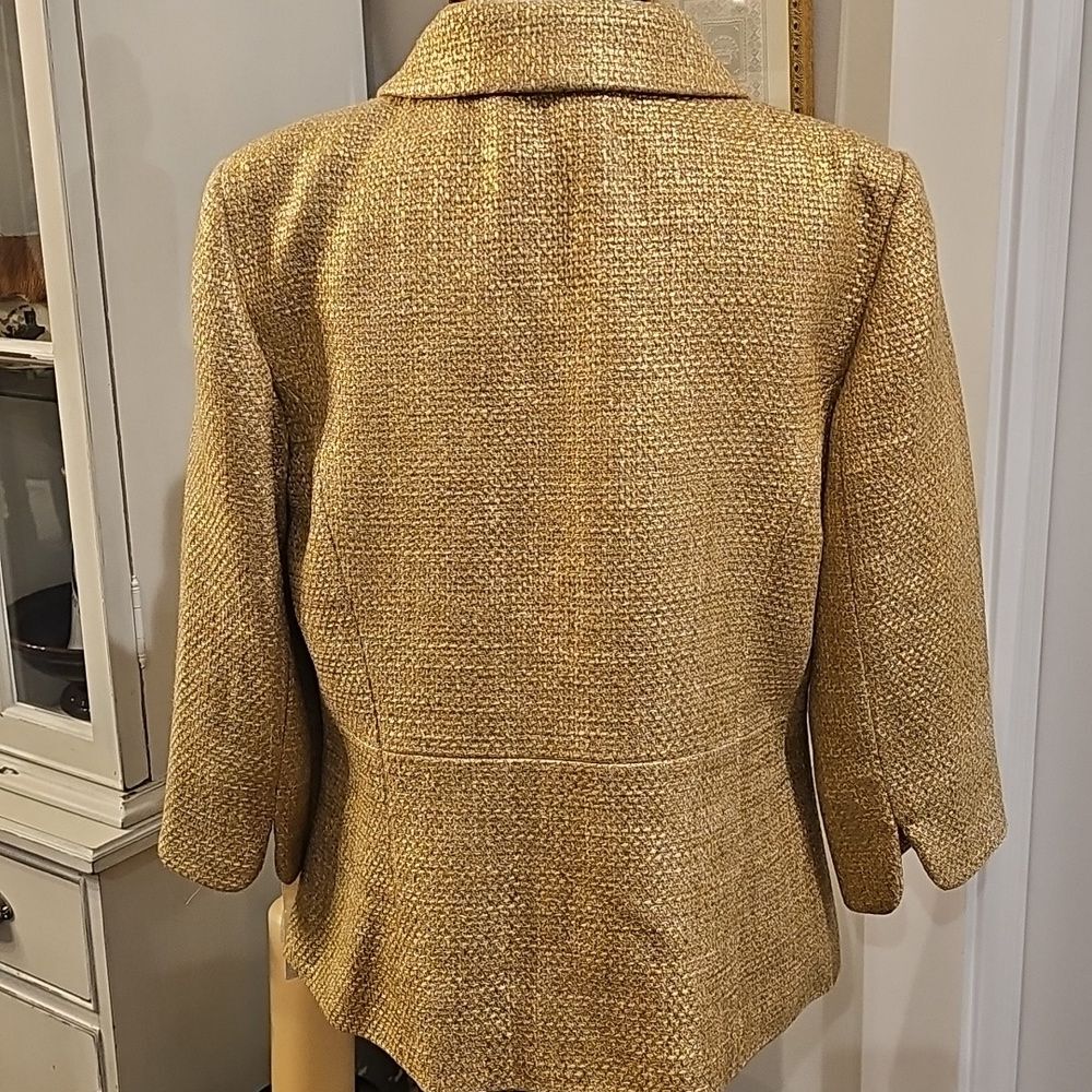 SUSAN BRISTOL Gold‎ Coast Wool Blend Vintage Blazer Size 12 - Picture 4 of 8
